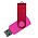 Флеш накопитель USB 2.0 Twister Сolor Mix 16GB, пластик Софт Тач/металл, розовый/красный_розовый 4