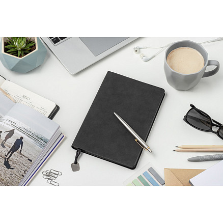 Ежедневник Flexy Agenda Nuba А5, черный, датированный 2022, в гибкой обложке