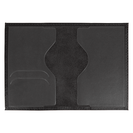 Обложка для автодокументов Leather Sky Matt Sun из натуральной кожи, черная