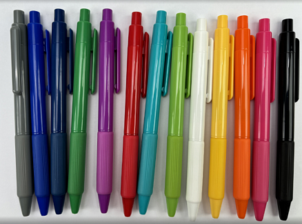 Ручка шариковая Flora Color с полугелиевым стержнем, белая