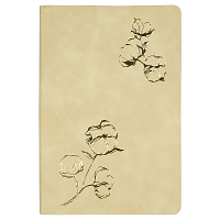 Ежедневник Flexy Luba Print Sample Хлопок А5, бежевый, недатированный, в гибкой обложке