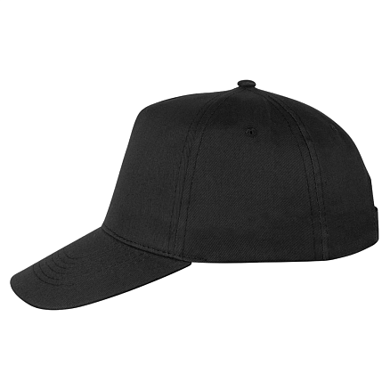 Кепка 5-панельная Lester Velcro 180, черная