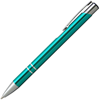 Ручка шариковая, COSMO HEAVY, металл, бирюзовый/серебро