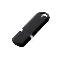 Флеш накопитель USB 2.0 Memo 16GB, пластик Софт Тач, черный/черный