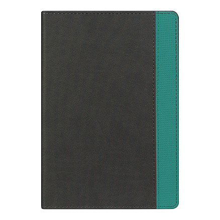 Ежедневник Flexy Viva Latte Daphne Color A5, серый/бирюзовый, недатированный, в гибкой обложке