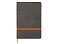 Блокнот Color линованный А5 в твердой обложке с резинкой, серый/оранжевый (P) small_img_3