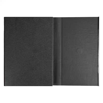 Ежедневник Alfa Bird Petrus, черный, недатированный, в твердой обложке с металлическим элементом