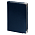 Ежедневник полудатированный Classic Pristine Silver А5, темно-синий  с серебром, с металлическими уголками, в твердой обложке с поролоном_синий/серебро