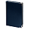 Ежедневник полудатированный Classic Pristine Silver А5, темно-синий  с серебром, с металлическими уголками, в твердой обложке с поролоном_СИНИЙ/СЕРЕБРО