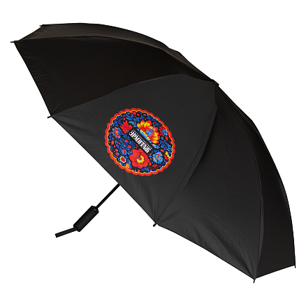 Зонт складной автоматический обратного сложения Forest Liverpool Reverse Safeclosing Print Sample  Эрмитаж , диаметр 117 см, 10 панелей, с плавным закрытием, в подарочной коробке, черный