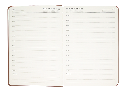 Ежедневник Flexy Asstra Petrus A5, светло-коричневый, недатированный, в гибкой обложке