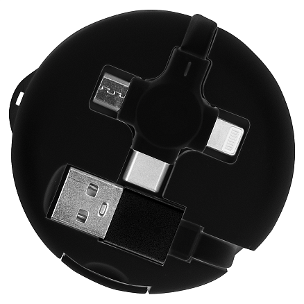 Набор подарочный Solution Prestige Quardo (внешний аккумулятор «Universal», беспроводная колонка, ручка, кабель зарядный), черный