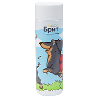 Термос стальной Бастион Плюс Print Sample  Такса  двухстеночный с вакуумной изоляцией 500 мл, ,белый, глянцевый металлик