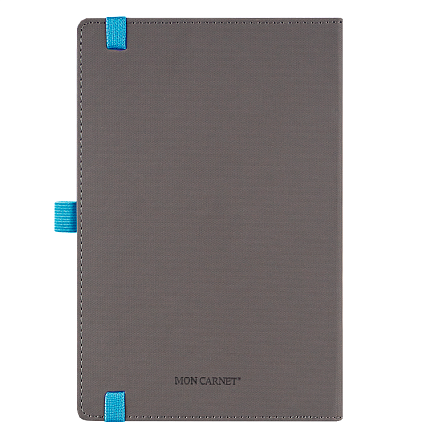 Ежедневник Alfa Note Pasu А5, серый/голубой,  недатированный, в твердой обложке