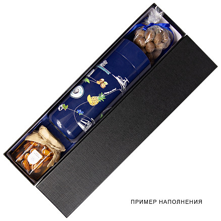 Коробка подарочная Solution, черная, размер 34,5*8*7,5 см