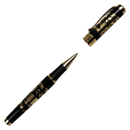 Ручка роллер металлическая, черная