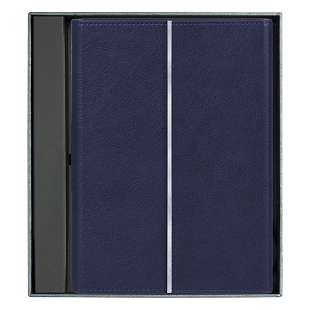Ежедневник в суперобложке Country Galaxy Mocco A5+ в подарочной коробке, темно-синий, недатированный, в твердой обложке