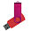Флеш накопитель USB 2.0 Twister Сolor Mix 16GB, пластик Софт Тач/металл, красный/розовый_красный 3