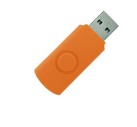 Корпус для флеш накопителя Twister 8GB, пластик Софт Тач, оранжевый