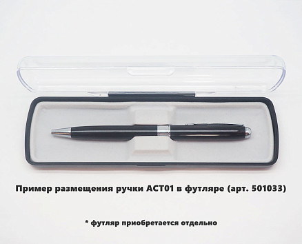 Ручка шариковая Grand Gamma, металлическая, черная/серебристая