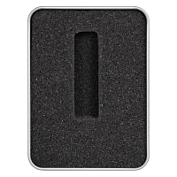 Футляр Bergamo для флеш накопителя металлический, размер 11,5*8,5 см, серебристый