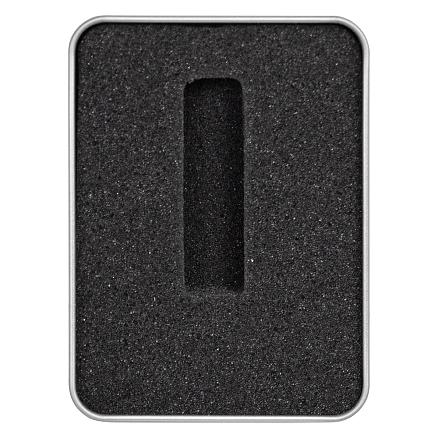 Футляр Bergamo для флеш накопителя металлический, размер 11,5*8,5 см, серебристый