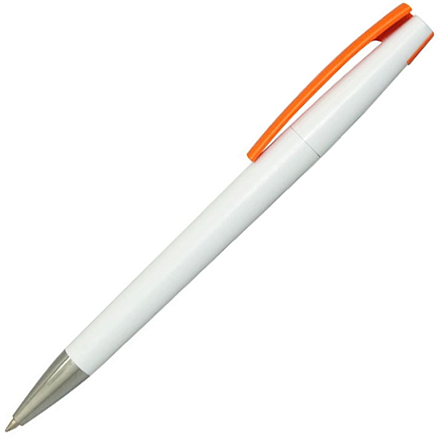 Ручка шариковая, пластиковая, белая/оранжевая, Z-PEN