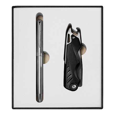 Набор подарочный Solution Superior Duo (ручка Universal серебро, нож Tools Impression)