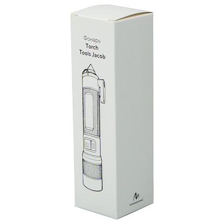 Фонарь Tools Jacob, алюминиевый, аккумуляторный, с зарядкой type-c, с молотком, черный