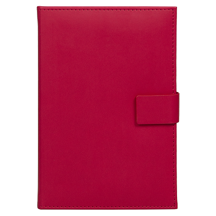 Ежедневник City Latte Pasadena Print Sample Минский завод игристых вин А5, красный, недатированный, в твердой обложке с поролоном и с магнитным клапаном