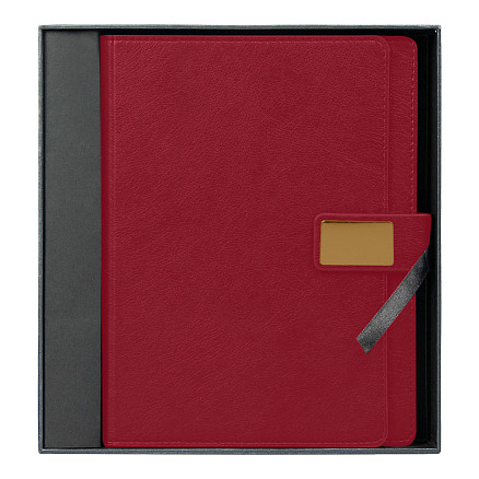 Ежедневник в суперобложке Country Alfa Mocco Business Edition B5, полутвердый, бордовый с золотом