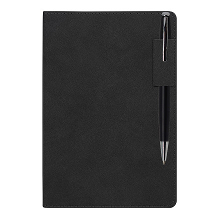 Ежедневник Flexy Tenero Suede A5, серый, недатированный, в гибкой обложке с петлей для ручки