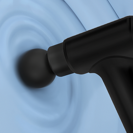 Перкуссионный массажер Relax Tone, вибрационный, для тела, со сменными насадками, черный