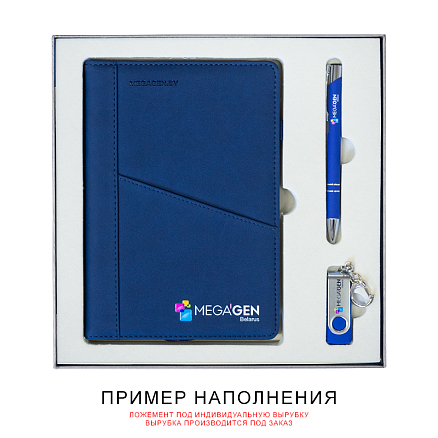 Коробка подарочная Solution Superior Alfa Linen, серебро, 25,7x25,7x2,8 мм см, бежевый ложемент под индивидуальную вырубку