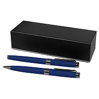 Набор ручек Diplomat Solution, синий(ручка шариковая, роллер) в подарочной коробке Emotion