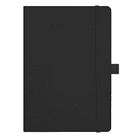 Блокнот Forest  Alfa Polo Recycled Paper А5, недатированный, в твердой обложке,  с резинкой и петлей для ручки, черный