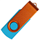 Флеш накопитель USB 2.0 Twister Сolor Mix 16GB, пластик Софт Тач/металл, голубой/оранжевый small_img_2