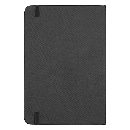 Блокнот А5 Hobard, в твердой обложке c резинкой в линейку, черный