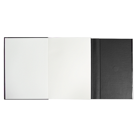 Ежедневник Alfa Bird Petrus A5, черный, недатированный, в твердой обложке с металлическим элементом