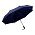 Зонт складной автоматический синий Forest Windsor с большим куполом D120 см в подарочной коробке, синий_синий
