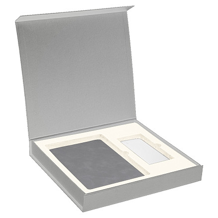 Набор подарочный Solution Prestige Duo (Ежедневник Flexy Luba, Внешний аккумулятор «Universal»), серый