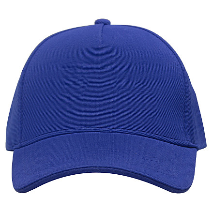 Кепка 5-панельная Ottoman 300, полиэстр, c синим сендвичем, синяя