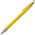 Ручка шариковая, пластик, металл, желтый/серебро_желтый
