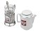 Чайный набор с подстаканником и фарфоровым чайником ЭГОИСТ-М, серебристый/белый small_img_2