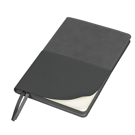 Ежедневник Flexy Smart Harbor Nuba Billy А5, темно-серый/темно-серый, недатированный, в гибкой обложке