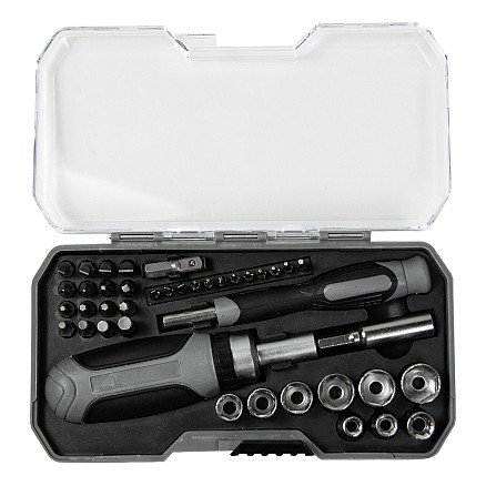 Набор инструментов Tools  Workhard, 40 инструментов,  черный, в пластиковом футляре