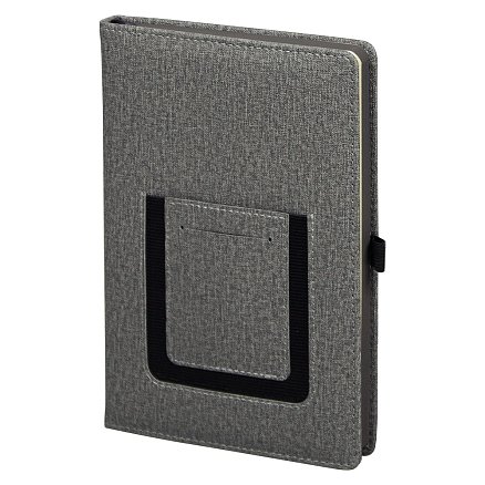 Ежедневник  Smart Wallet Cambric  A5, серый, недатированный, в твердой обложке с поролоном