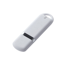 Флеш накопитель USB 2.0 Memo 16GB, пластик Софт Тач, белый/белый