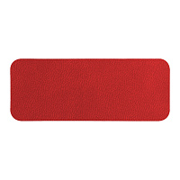Шеврон Rectangle Latte Soft touch размер 75*29 мм, красный, со скругленными углами