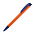 Ручка шариковая, автоматическая, пластиковая, оранжевая с синим, Jona_оранжевый